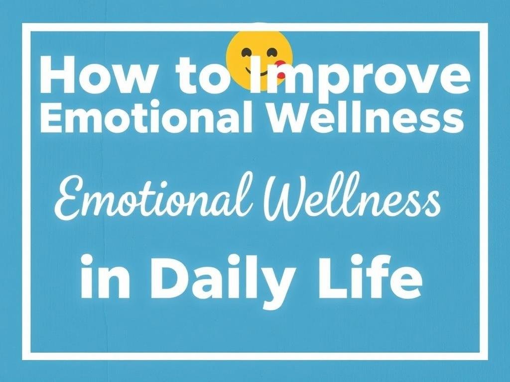 How to Improve Emotional Wellness in Daily Life. Practical emotional self care activities